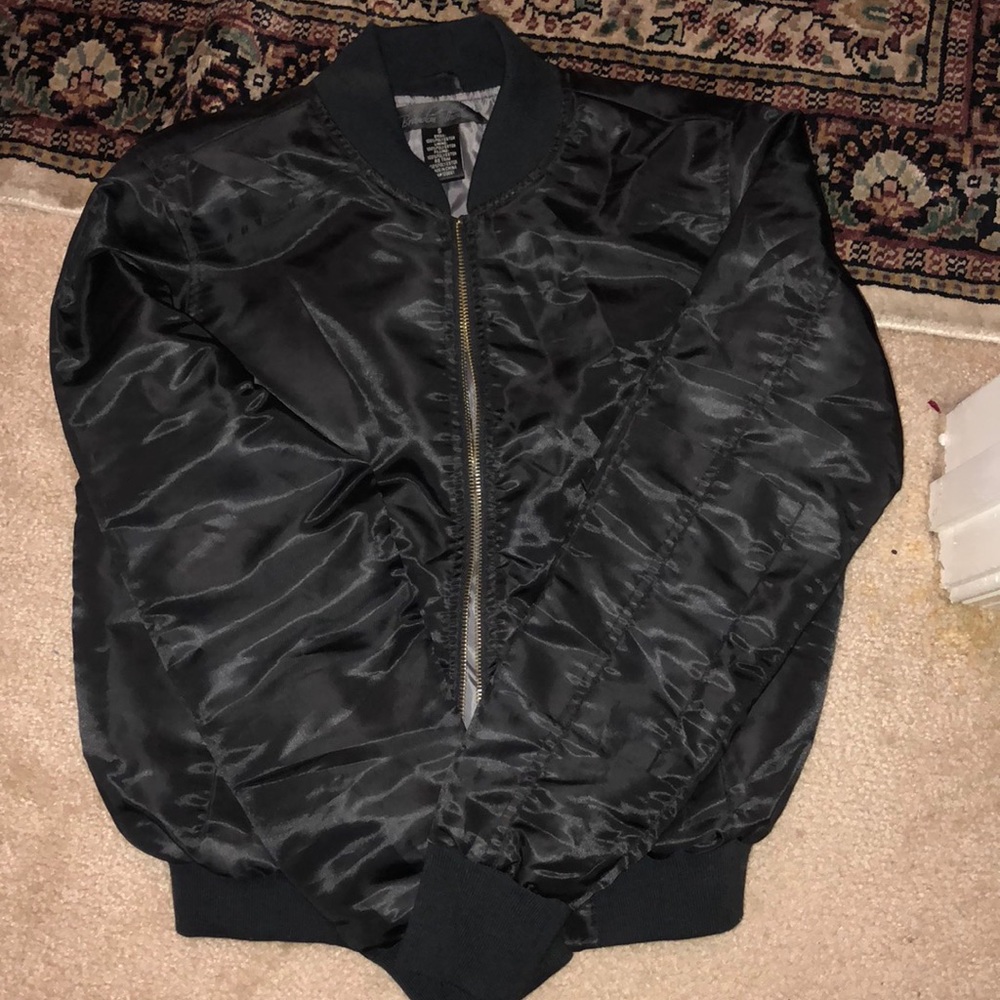 Girls Black bomber jacket
